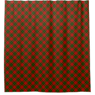 Rideaux De Douche Drummond tartan rouge vert plaid