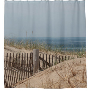 Rideaux De Douche Dunes de sable et barrière de plage