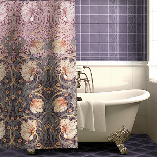 Rideaux De Douche Dusty rose Turquoise Pimpernel William Morris Flor