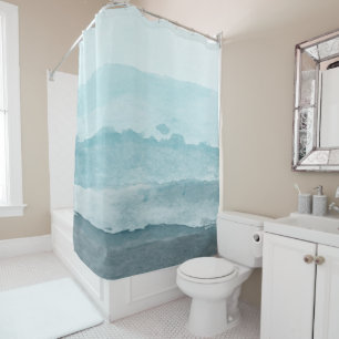 Rideaux De Douche Eau bleu mer Abstraite