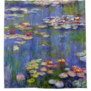 Rideaux De Douche Eau Colorée Lily Pond Réflexions Art