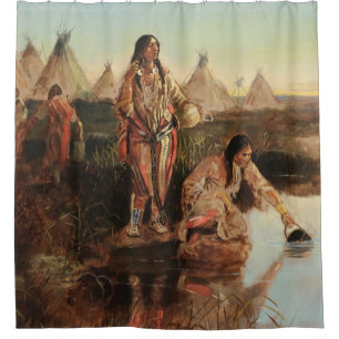 Rideaux De Douche Eau Pour Camp De Charles Marion Russell