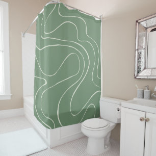 Rideaux De Douche Ebb et flux 2 en vert