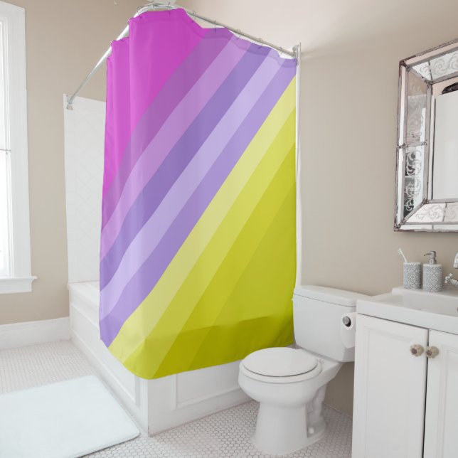 Rideaux De Douche Écarté, lumineux (En situation)