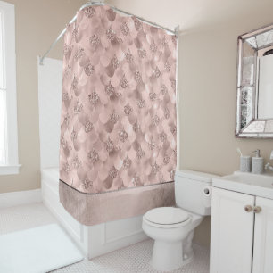Rideaux De Douche Échelle Mermaid Posh   Dusty Terracotta Peach Shee