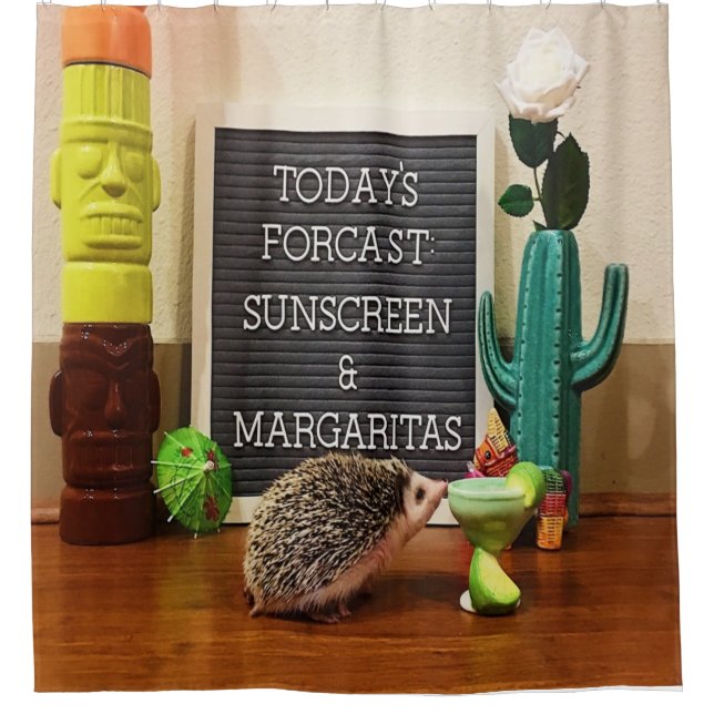 Rideaux De Douche Écran solaire et Margaritas (Devant)