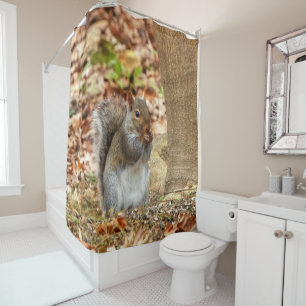 Rideaux De Douche Écureuil affamé