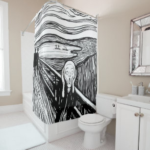 Rideaux De Douche Edvard Munch - La lithographie de cri