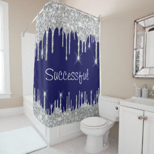 Rideaux De Douche Effet de Parties scintillant des gouttes Courage d