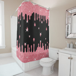 Rideaux De Douche Effet Parties scintillant rose et étincelles