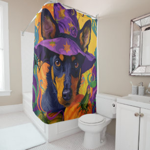 Rideaux De Douche Éffrayant australien Kelpie Citrouille Halloween