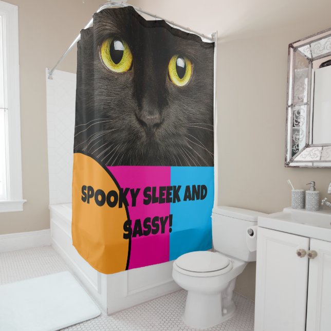 RIDEAUX DE DOUCHE ÉFFRAYANT SOMMEZ ET DITES ! (En situation)