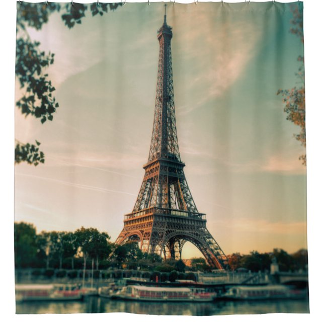 Rideaux De Douche Eiffel tour lancer oreiller (Devant)