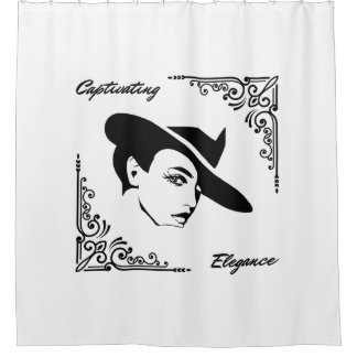 Rideaux De Douche Élégance captivante Belle femme moderne
