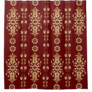Rideaux De Douche Elégance d'or : Motif classique d'Orient.