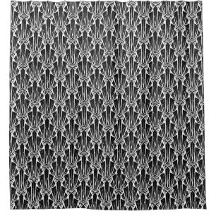 Rideaux De Douche Élégant art sombre déco éléments géométriques abst