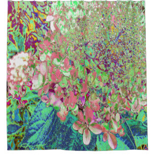 Rideaux De Douche Élégant Corail et Chartreuse Limelight Hydrangea
