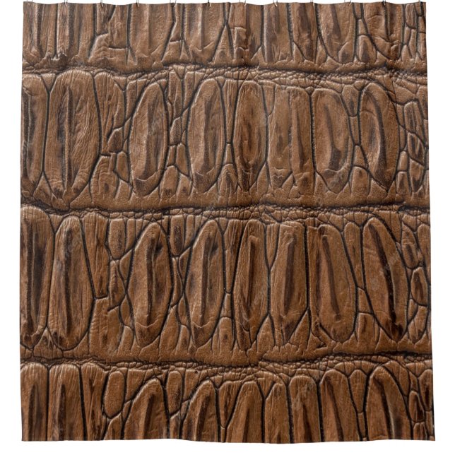 Rideaux De Douche Élégant crocodile Brown (Devant)