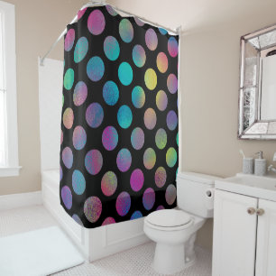 Rideaux De Douche Elegant Modern Rainbow Polka  