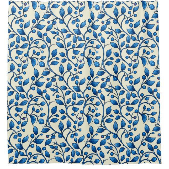 Rideaux De Douche Élégant William Morris inspiré Bud Motif (Devant)
