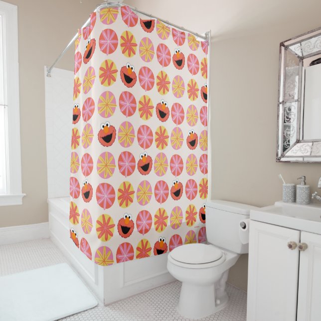 Rideaux De Douche Elmo Pom-Pom Motif (En situation)