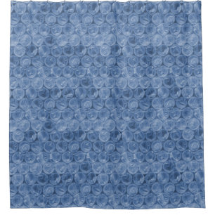 Rideaux De Douche Emballage de bulle bleue