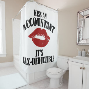 Rideaux De Douche embrasser un comptable drôle CPA