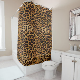 Rideaux De Douche Empreinte de léopard Brown chic