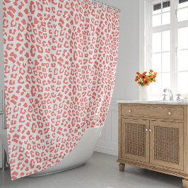 Rideaux De Douche Empreinte de léopard de corail