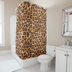 Rideaux De Douche Empreinte de léopard Rustic Texture