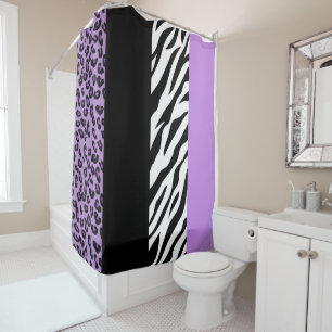 Rideaux De Douche Empreinte de léopard, Zebra Print, Poster de anima