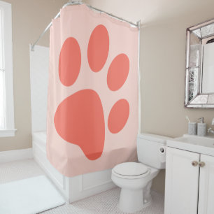Rideaux De Douche Empreinte de patte d'orange amère