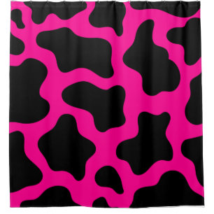 Rideaux De Douche empreinte de vache rose chaude
