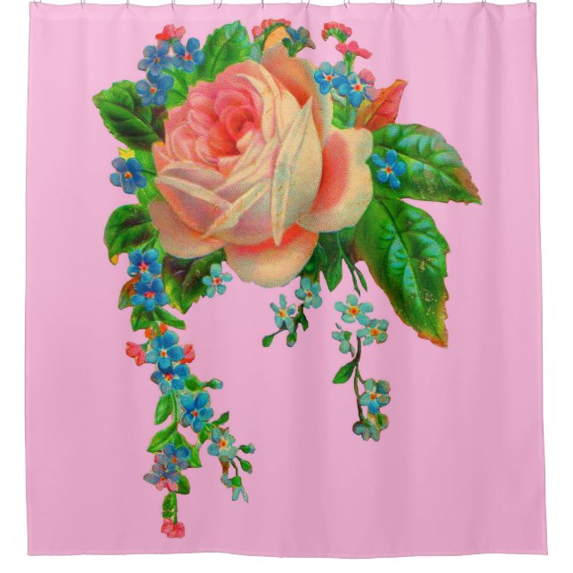 Rideaux De Douche Empreinte florale victorienne (Devant)