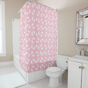 Rideaux De Douche Empreintes Bébé, Pied Bébé, Marches, Fille Rose