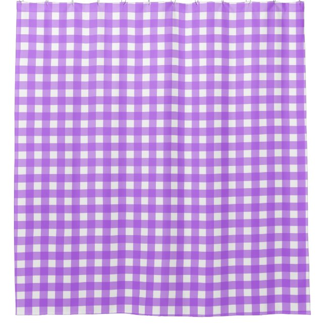 Rideaux De Douche En vichy violet brillant (Devant)