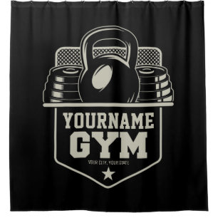 Rideaux De Douche Entraîneur de fitness de Kettlebell