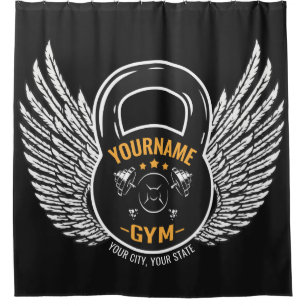Rideaux De Douche Entraîneur de fitness GYM personnalisé Kettlebell