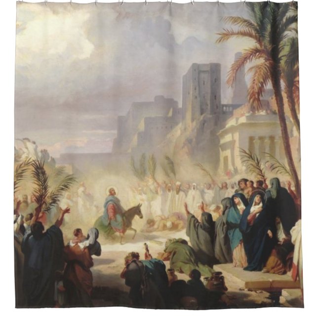 Rideaux De Douche Entrée Christ Jérusalem Louis Felix Leullier (Devant)