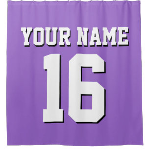 Rideaux De Douche Équipe Amethyst Purple White Sports Jersey