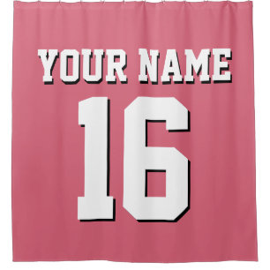 Rideaux De Douche Équipe de Jersey Red White Sports