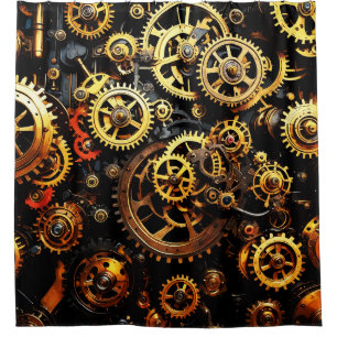 Rideaux De Douche Équipements de réchaud Steampunk 1004