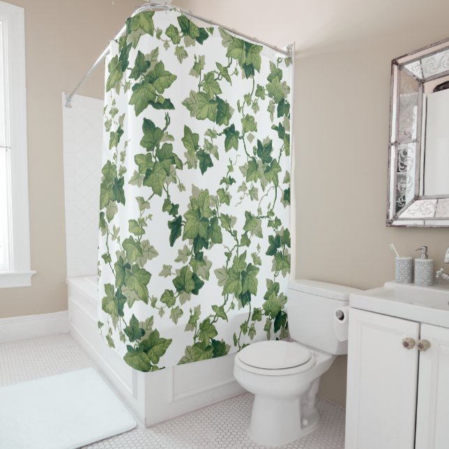 Rideaux De Douche Escalade verte couleur vive Ivy (En situation)