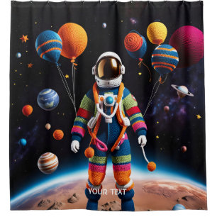 Rideaux De Douche Espace astronaute Imaginaire Crochet