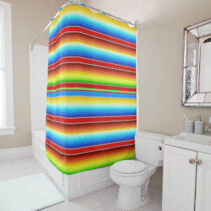 Rideaux De Douche Espagnol traditionnel couvrant mexicain vibrant