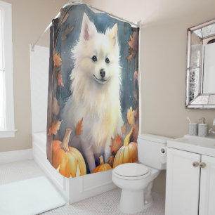 Rideaux De Douche Esquimau Américain D'Halloween Avec Peur Citrouill
