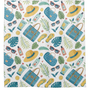 Rideaux De Douche Essentiels d'été de plage Motif (2)