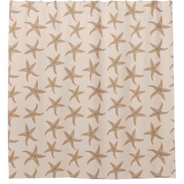 Rideaux De Douche Estarfish de sable sur de nouveaux ivoire (Devant)