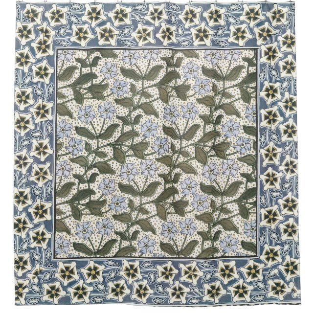Rideaux De Douche Été Périwinkel Fleur Plutôt Élégant Floral (Devant)