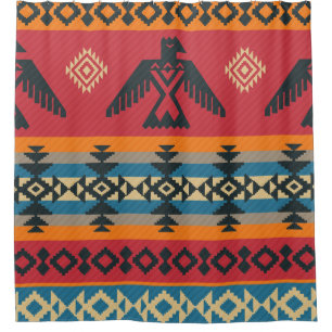 Rideaux De Douche Ethnic Eagles Motif Vintage